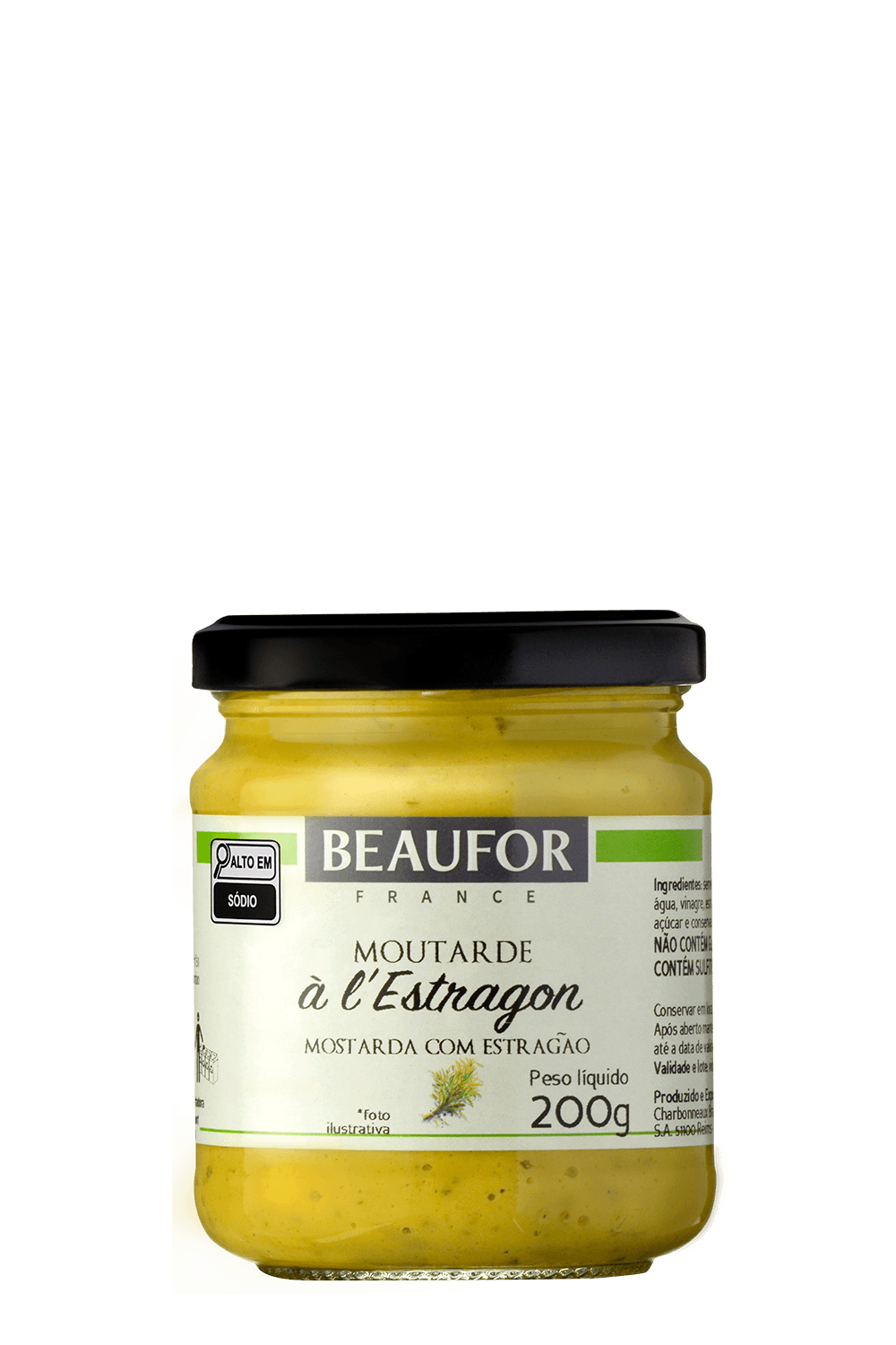 013522 - Mostarda Dijon com Estragao Beaufor 200g_